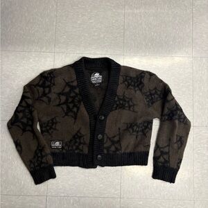 Lurking Class spiderweb cropped cardigan
